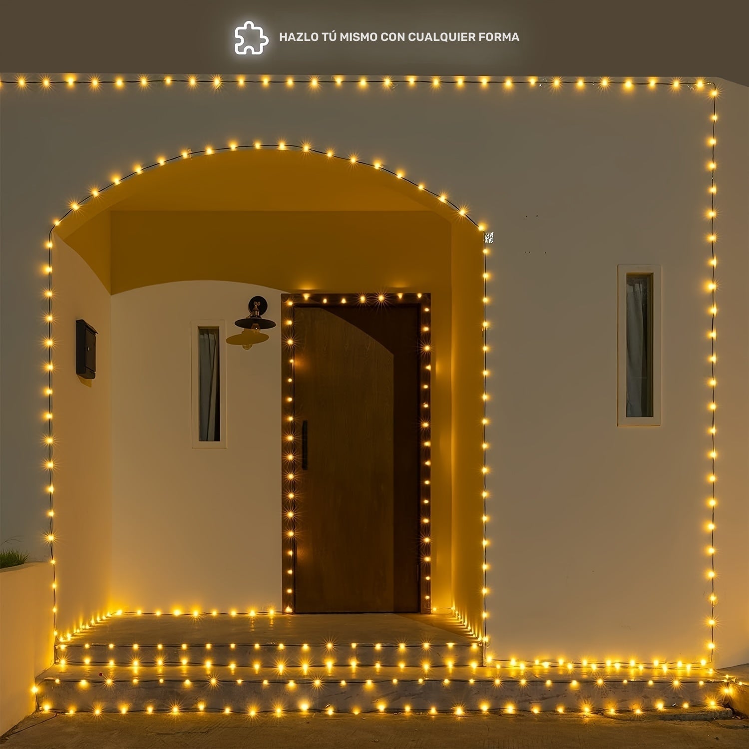Luces de patio extra-largas, 110/340 FT300/1000 LED para verano, Luces navideñas exteriores para árbol de Navidad con 8 modos, temporizador remoto, Luces de hadas para casa, patio exterior e interior, Decoraciones navideñas (Multicolor, color blanco cáli