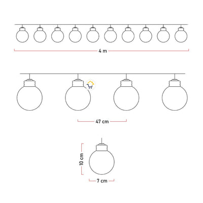 Luces Micro Led 3 M Burbuja X10 Bombillos Navidad JN34A