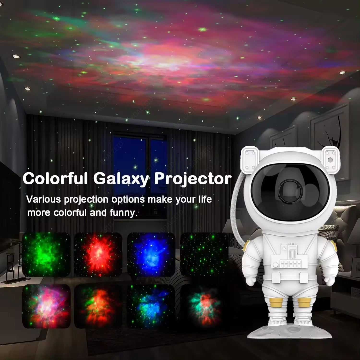 Proyector para astronautas, Luz nocturna, Estrellas Control remoto