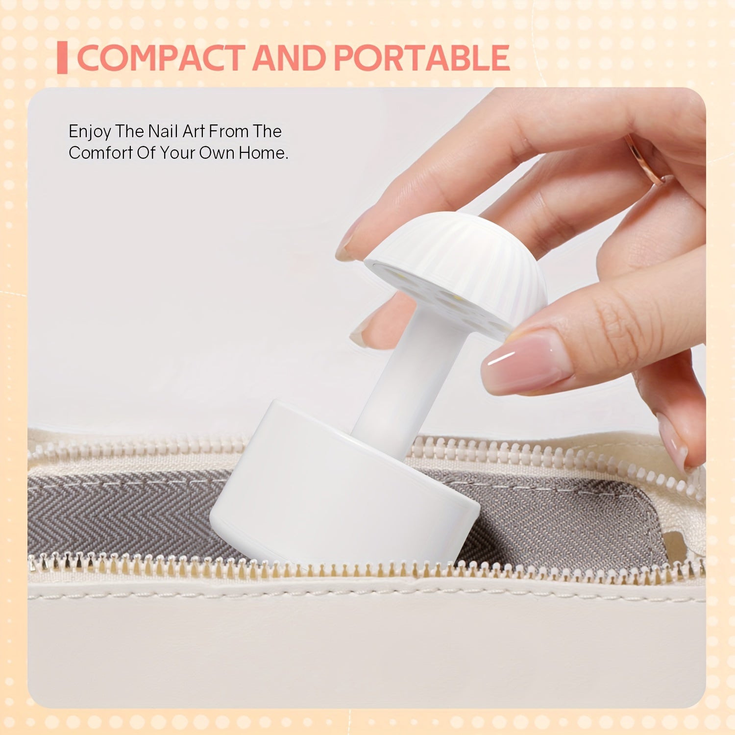 Mini Secador de Uñas con Lámpara - Secador de Esmalte en Gel Alimentado por USB con Diseño de Cúpula para Secado Rápido, Portátil para Hogar y Viaje, Libre de Formaldehído, Sin Pantalla, Máquina de Manicura Compacta, Estilo Elegante, Rendimiento Fiable,