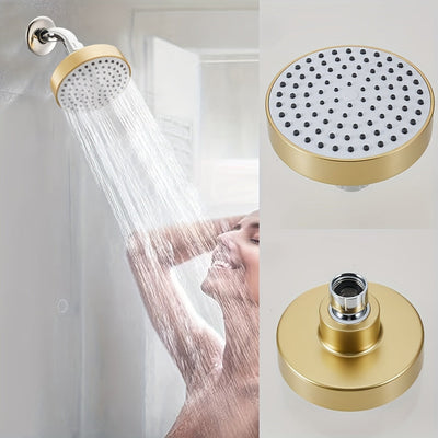 Cabezal de ducha de alta presión, estilo vintage, para montar en la pared, con chorro potente y boquillas pequeñas de silicón, compatible con duchas de flujo alto/bajo, construcción duradera de plástico, incluye soporte y acabado suave