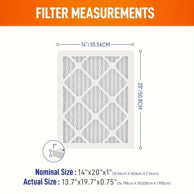Filtros de aire Mr.Filters 14x20x1 (paquete de 6) - Filtros plisados de alta eficiencia para HVAC y hornos con metal y PET - Filtro de horno compatible, captura polvo y polen, opciones MERV 8, MERV 11