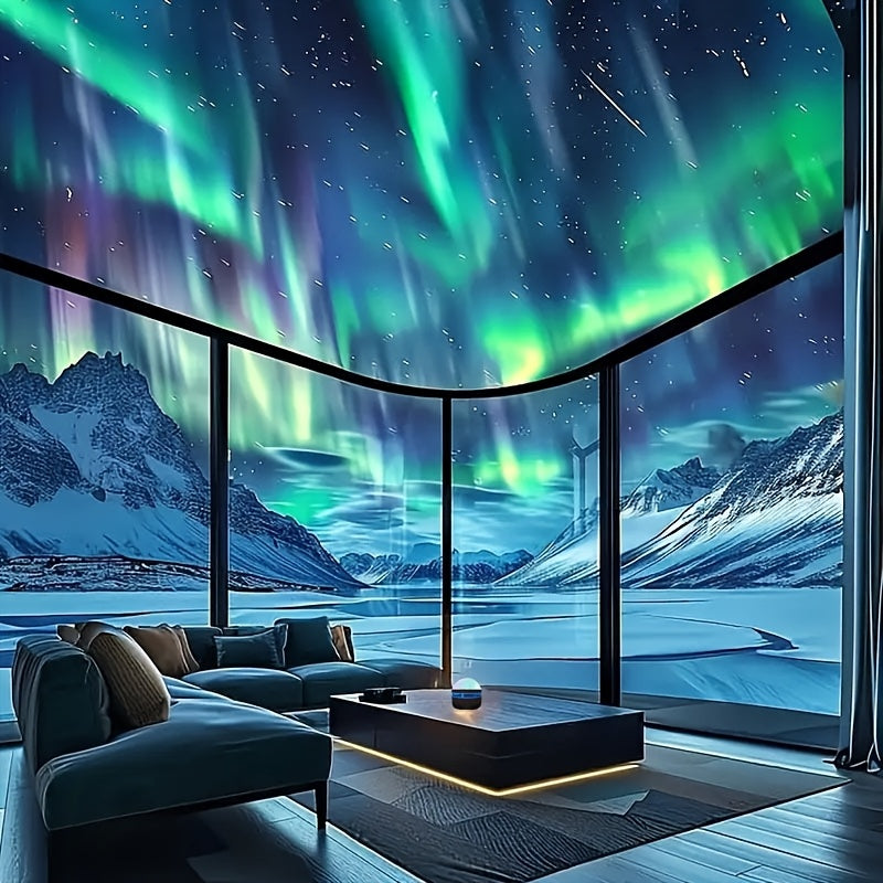 1pc Lámpara de Techo LED con Efecto Aurora Boreal YETHKE - Colores RGB Ajustables, Diseño de Luces del Norte Flujo, Control por Botón, Seguro ≤36V, para Dormitorio, Oficina y Decoración Festiva (Navidad, Acción de Gracias, Día de San Valentín), Iluminaci
