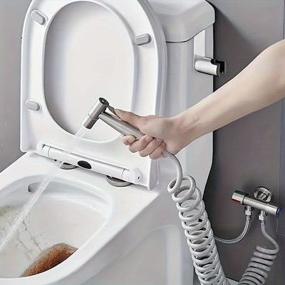 Juego de 3 Piezas de Ducha de Acero Inoxidable con Bidet Portátil y Accesorios para Bañera - Estilo Contemporáneo, Control Divertidor, Montaje en Un Solo Orificio - Mejora la Limpieza y Comodidad del Baño, Accesorios para Baños de RV