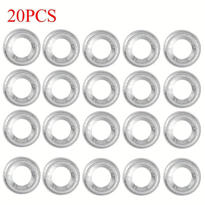 20pcs Cubiertas Desechables de Aluminio para Estufas de Fácil Limpieza - Ajustables a Estufas de Gas y Eléctricas, Mantienen la Cocina Impecable