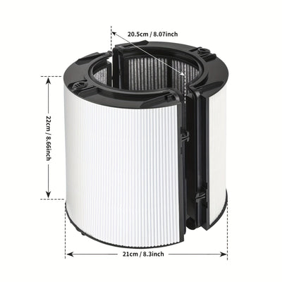 1 Pieza, Filtro De Reemplazo 2 En 1 Hepa+Carbono Compatible Con Dyson Tp06 Hp06 Ph02 Ph01 Ph03 Ph04 Hp09 Tp09 Hp07 Tp07 Tp10 Hp10, Grado H13 True Hepa