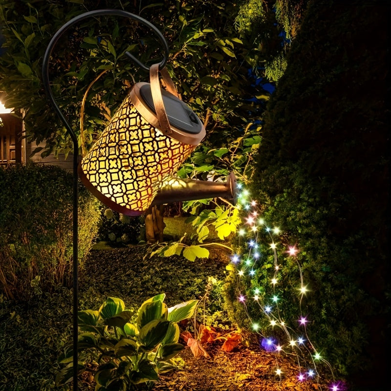 Lámpara de jardín inspirada en el estilo vintage, alimentada por energía solar - Fácil de instalar, ideal para decorar exteriores, iluminación de caravanas, porches y macetas de flores | Regalo perfecto para todas las ocasiones, iluminación festiva al ai
