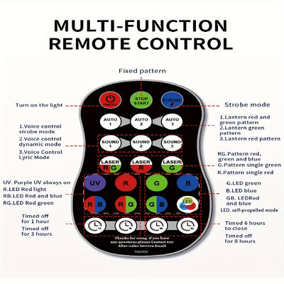 Luz de fiesta portátil DJ Luz de discoteca Luz estroboscópica Luz de escenario Sensor de sonido con control remoto USB Proyector LED RGB con alimentación para decoración del hogar interior Cumpleaños Carnaval Discoteca Efecto de baile Rendimiento de fies