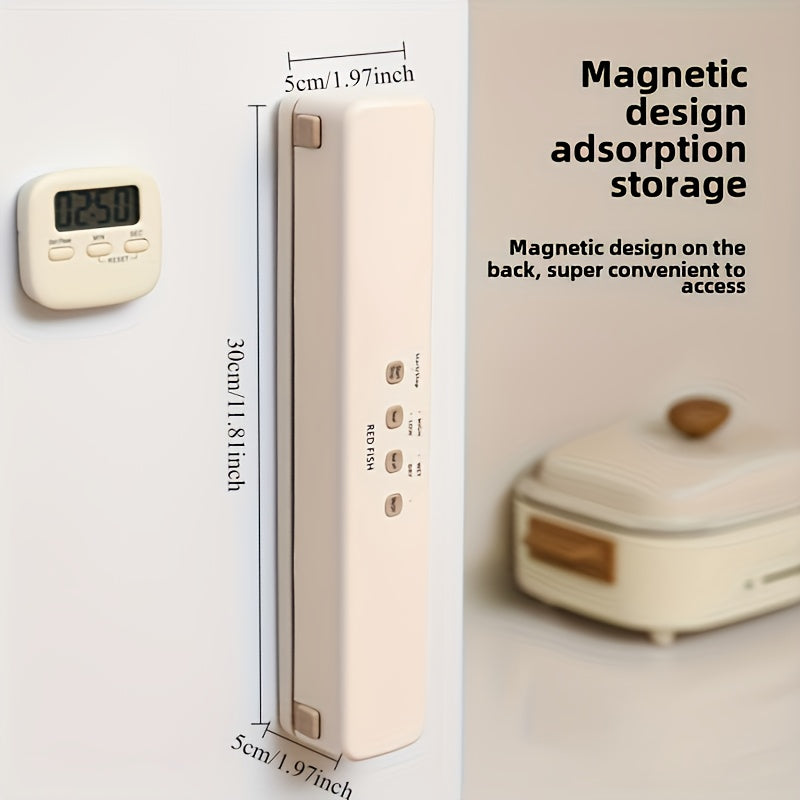 Máquina de sellado de vacío inalámbrica para conservación de alimentos - Separación húmeda/seca, recargable por USB, batería de litio de 1500mAh, máquina de sellado portátil de plástico para uso doméstico, conservación de alimentos en casa | Diseño elega
