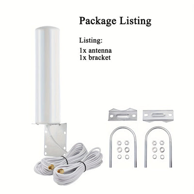 Antena Omni-Direccional 4G LTE para Router Móvil Exterior, Antenas 2X2 MIMO con Alto Ganancia de 28dBi y Cable SMA Macho de 5 Metros