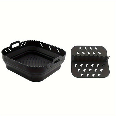 Bandeja de silicona para freidora de aire de alta calidad de 21.59 cm con divisor, forma cuadrada/redonda, Eid Al-Adha Mubarak