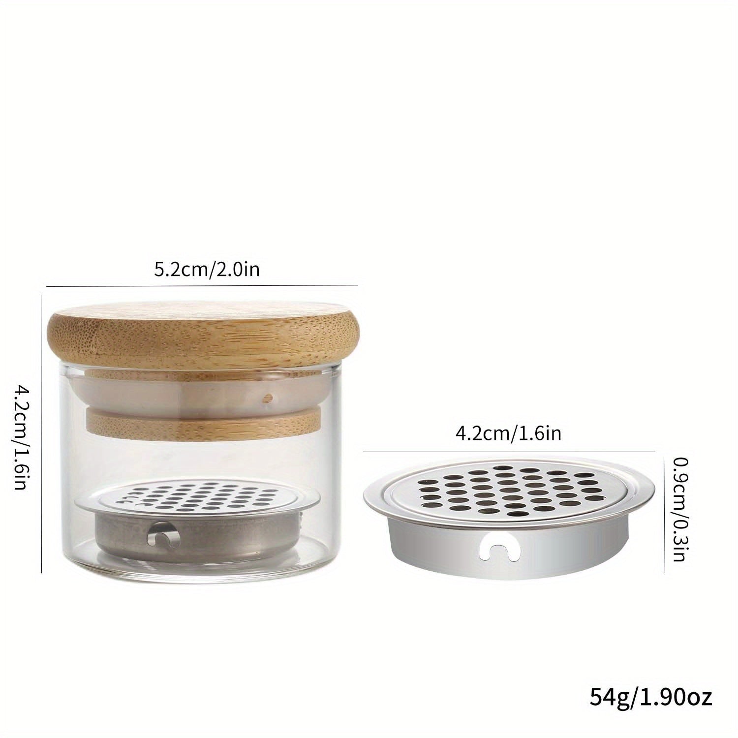 Vaso Limpiador de Pinceles para Uñas con Malla de Acero Inoxidable - Diseño Resistente al Calor y Tapa de Madera, Operación Manual Sin Olores, Mantenimiento Eficiente de Gel y Acrílico, Portapinceles Elegante