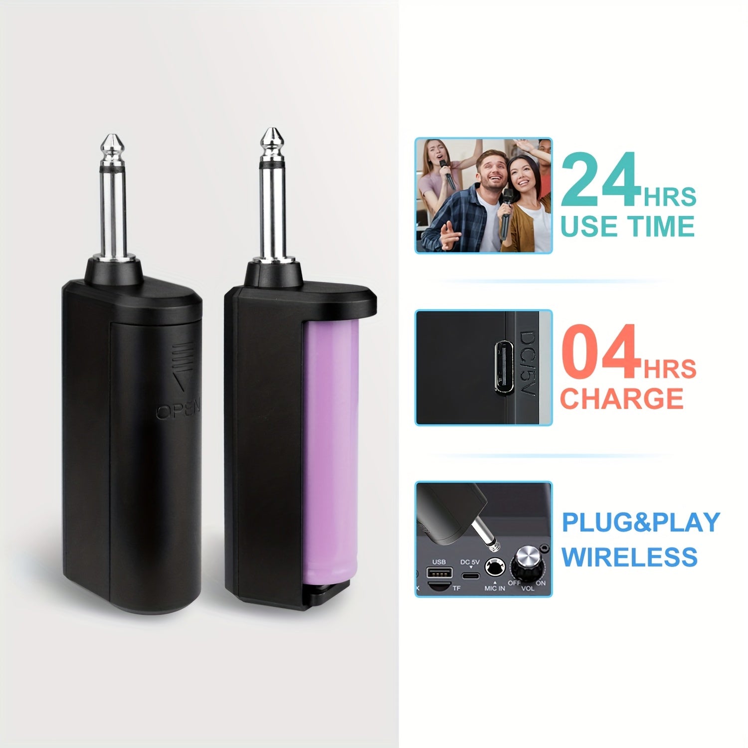Micrófono condensador Heikuding 108 gris/oro con batería recargable, conector XLR de 6,35 mm y jack TRS de 3,5 mm, clip/soporte/poder fantasma, doble alimentación USB/batería, base antideslizante incluida, micrófono profesional para estudio y podcasting,