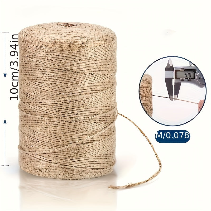 1/3pcs Cuerda de Yute 656ft (200m) para Manualidades, Decoración del Hogar, Jardinería y Uso Exterior - Fuerte, Flexible, Resistente al Desgaste | Cuerda Natural | Cuerda Duradera
