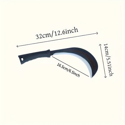 Machete de acero de manganeso de alta resistencia - Mango de metal ergonómico, hoja de carbono afilada para un corte eficiente de césped, poda de árboles y eliminación de malezas - Ideal para agricultura, corte de neumáticos y más - Herramienta duradera,