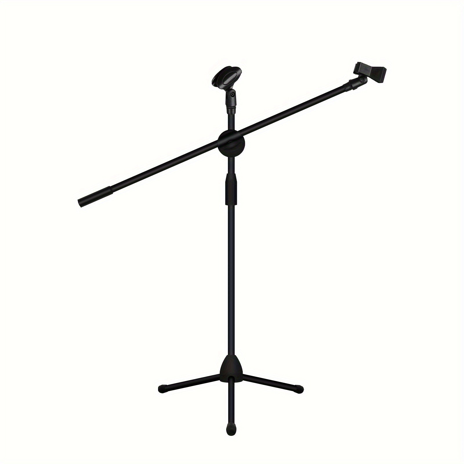 Soporte de Micrófono Ajustable con Base Robusta - Construcción Resistente, Compatibilidad XLR para Grabación Profesional, Actuaciones en Vivo, Podcasting y Estudios Caseros - Compatible con Smartphones, Tabletas y Mezcladores - Uso Interior/Exterior - Di