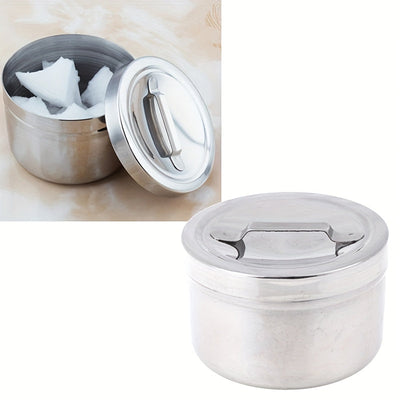 Contenedor de Desinfección de Acero Inoxidable con Tapa - Esterilizador Resistente para Herramientas Cosméticas y de Uñas, Tanque de Sanitización Manual sin Alcohol para Hogar, Salón o Spa, Acabado Pulido, Alta Calidad, Profesional para Esteticistas