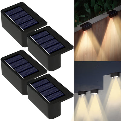 4/8pcs Luces Solares para Escalones con 3 LED - Encendido/Apagado Automático y Modos de Doble Deteción, Iluminación de Pared Eficiente en Energía con Acentos de Cristal, Seguras para Personas Mayores, Ideales para Piscinas, Airbnb y Entradas (Incluye Her