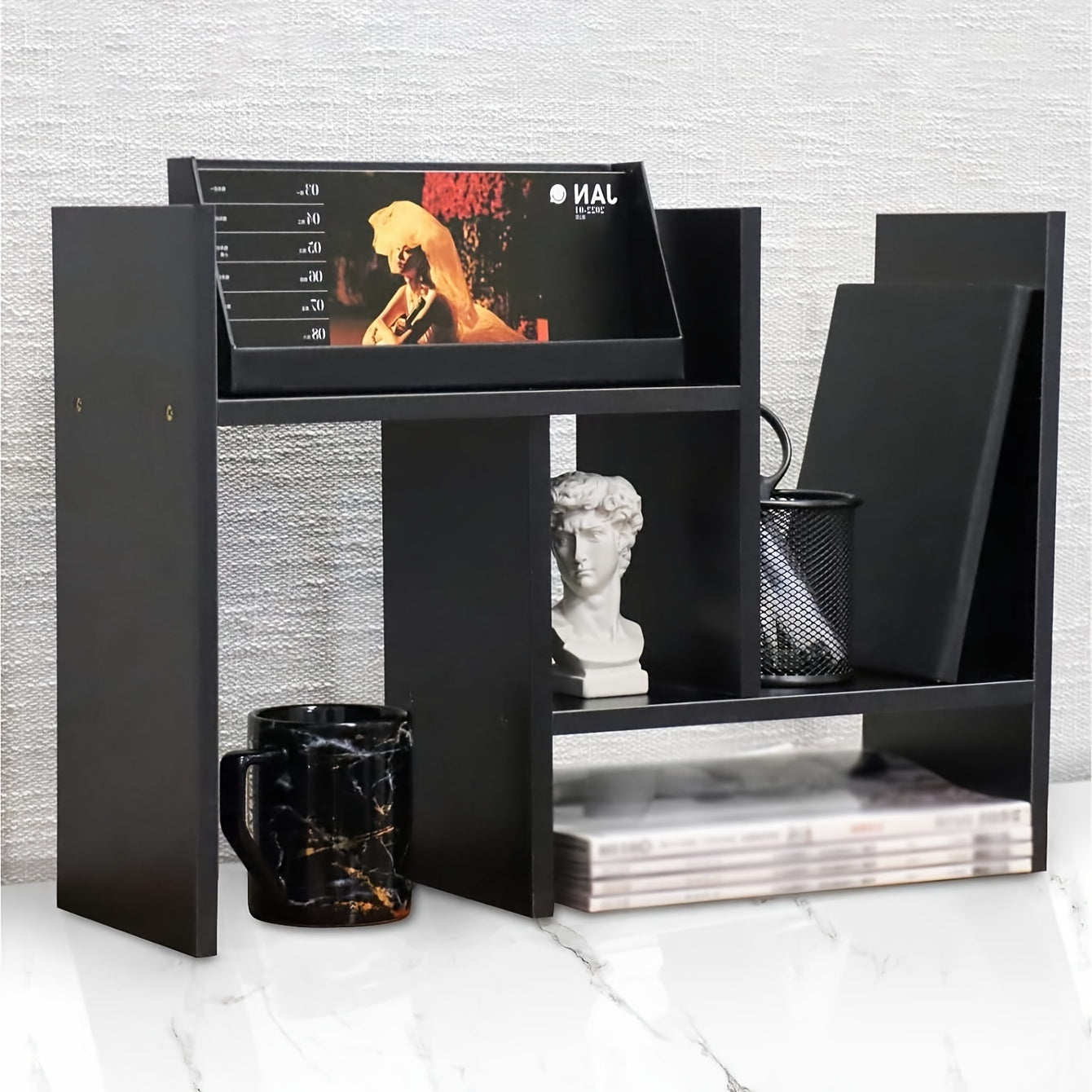 Estantería De Escritorio Para Dormitorio, Estantería De Oficina, Estante De Almacenamiento De Cocina, Estante De Almacenamiento De Mesa Creativa De Madera