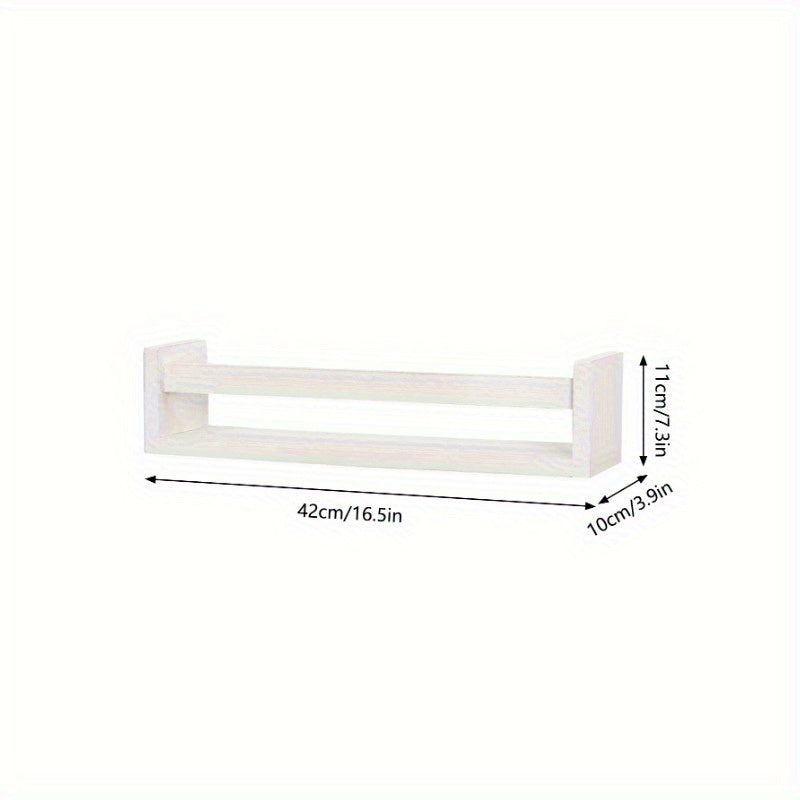 Estante de libros flotante con diseño de oso blanco - Ideal para dormitorio, baño o decoración del hogar, estante de almacenamiento de libros|Estante de libros moderno|Estante de madera, organizador de almacenamiento de libros