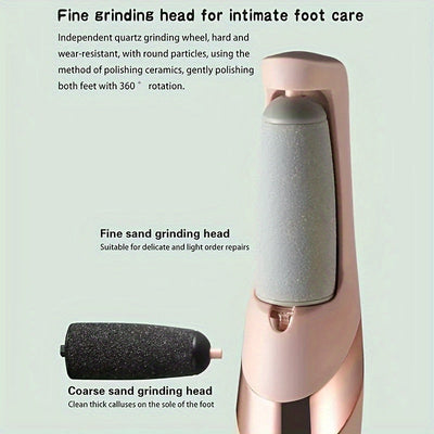 Extracción automática de pies eléctrica, batería de litio recargable, carga USB, plástico - Herramienta profesional de pedicura para pies suaves, regalo ideal para vacaciones, artículo de regalo de vacaciones | Cuidado de pies minimalista | Grind de pies
