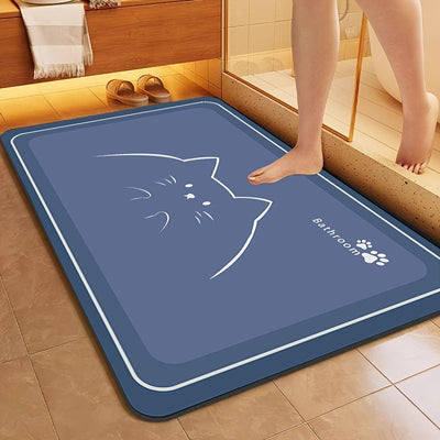 Alfombra de Barro Diatomeas, Alfombrilla para Baño, Tapete Suave y Antideslizante