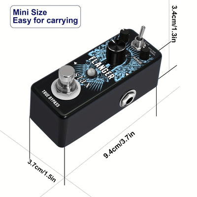 Amuzik Pedal de Guitarra Analógico Vintage Flanger - Efecto True Bypass con Controles de Perilla, Construcción Metálica Resistente para Guitarras Eléctricas, Compatible con Amplificadores, Multi-Banda Flanger para Sonidos Rock/Jazz/Sintetizador Retro, Pe