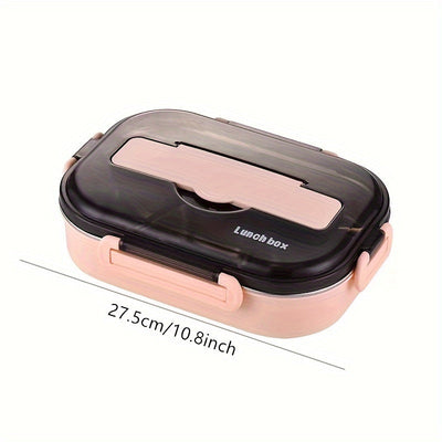 Lonchera para Estudiantes y Adultos, 304 Aislada, Compatible con Microondas, Capacidad de 1500ml, Dividida en 4 o 5 Compartimentos, Ideal para Trabajo y Salidas, Rosa/Verde/Azul, Regreso a Clases
