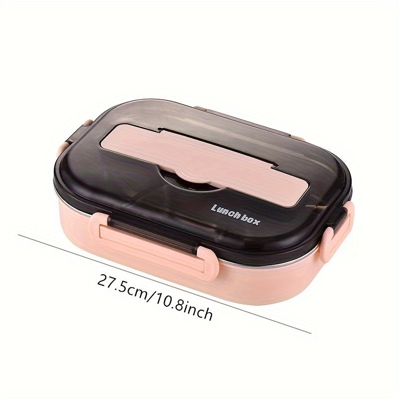 Lonchera para Estudiantes y Adultos, 304 Aislada, Compatible con Microondas, Capacidad de 1500ml, Dividida en 4 o 5 Compartimentos, Ideal para Trabajo y Salidas, Rosa/Verde/Azul, Regreso a Clases