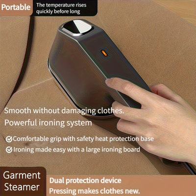 Plancha Portátil Mini - Plancha Eléctrica de Mano con Panel Grande, Función Húmedo/Seco Tres en Uno, Calentamiento Rápido y Control Automático de Temperatura, Compacta para Viajes, Hogar, Ropa y Dormitorio - Ideal para Principiantes y Profesionales, Mant