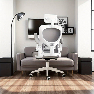 Silla de oficina ergonómica con marco ajustable, 11 ocasiones festivas - Regalo, inclinación manual para limpieza fácil, 3 colores disponibles, rotativa, ajustable de altura, con ruedas para cumplir con 12 meses