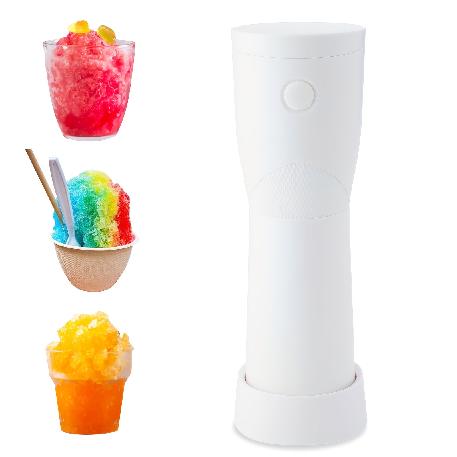 WANVOAPLS Trituradora de Hielo Portátil - Máquina para Rallar Hielo con Batería, Fácil de Limpiar, Ideal para Bebidas de Verano y Batidos - Triturador Manual Compacto para Hogar, Viajes, Camping y Fiestas al Aire Libre