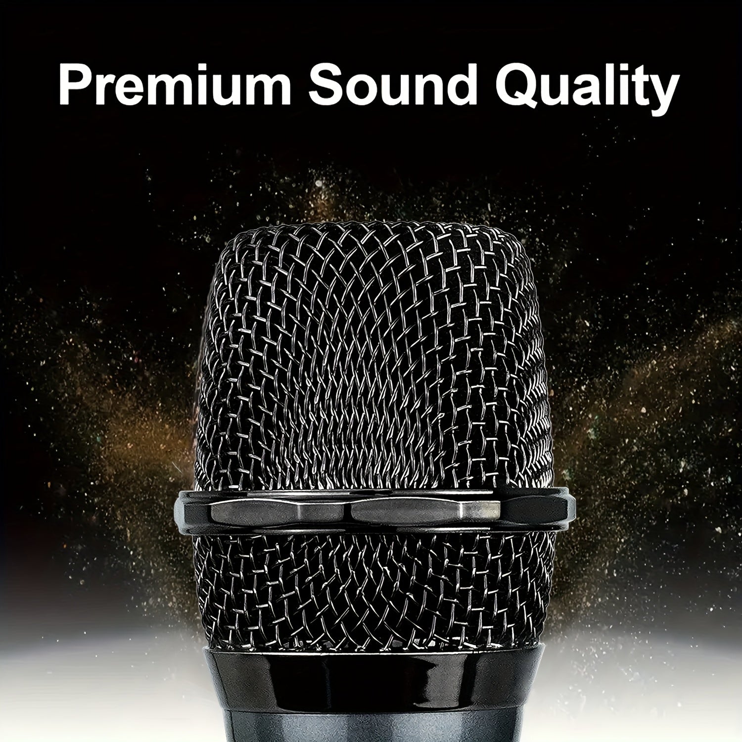 Micrófono inalámbrico para karaoke, sistema dinámico de mano con micrófono y receptor recargable, ideal para fiestas, iglesias, reuniones, bodas, para animadores, color gris