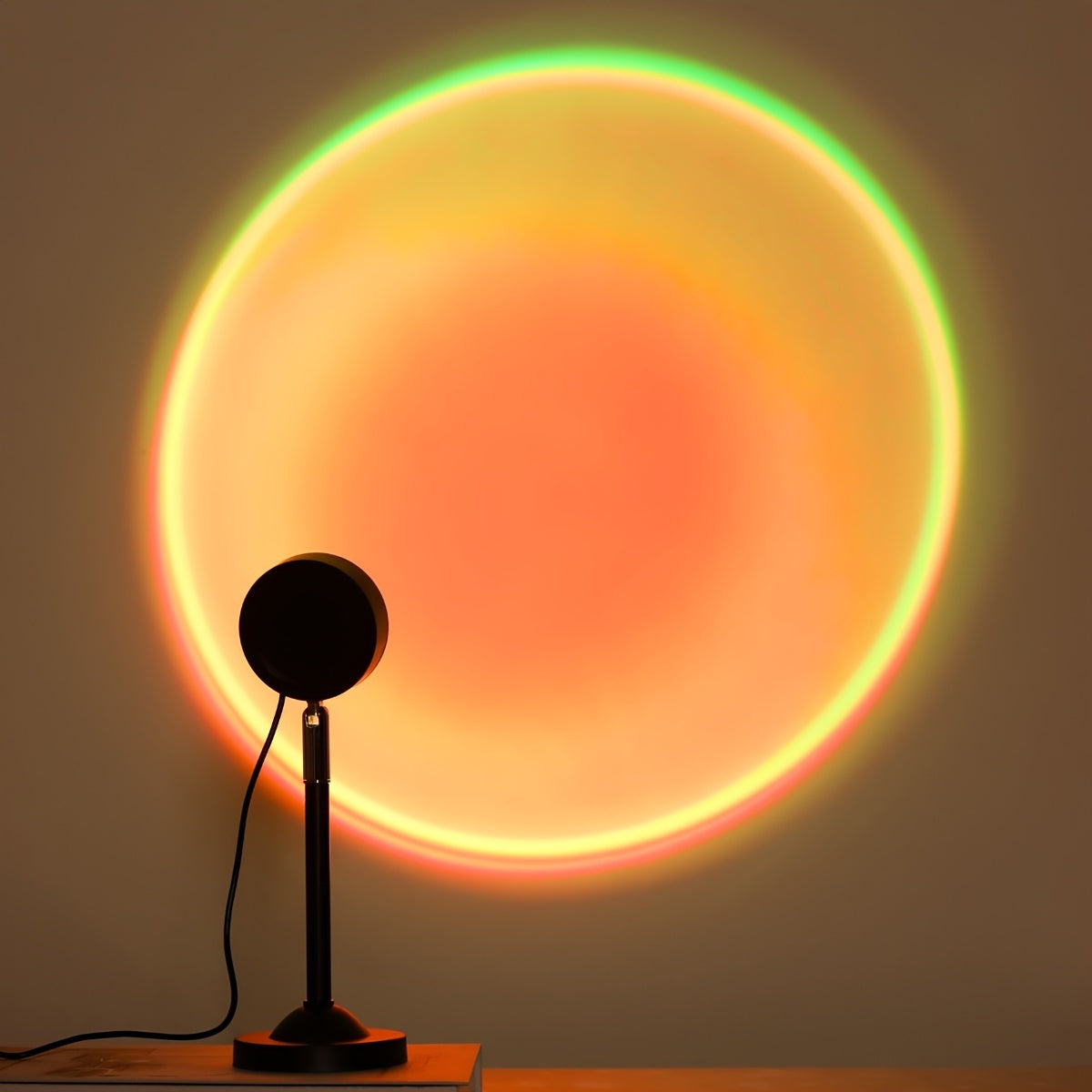 Lámpara LED de proyección de atardecer con 16 colores y control remoto, luz nocturna RGB giratoria 180°, ideal para decoración del hogar – Perfecta para sala, habitación, camping al aire libre, bodas, San Valentín, Halloween y Navidad, lámparas para sala
