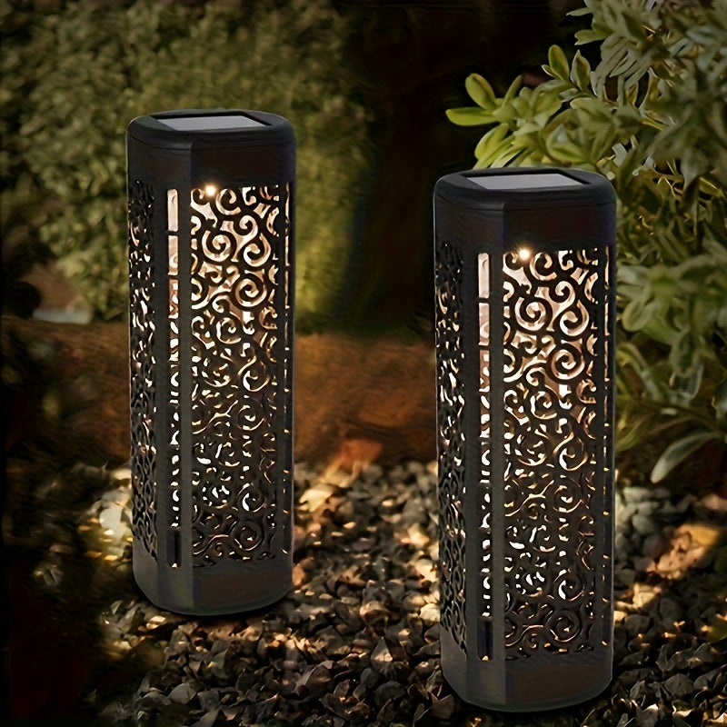 8/4pcs Luces Solares de Jardín para Halloween | Luces LED Huecas en ABS, Decoración Espeluznante para Exteriores, Iluminación Solar Eficiente para Patio, Césped y Calle (Desmontables y Fácil Instalación)