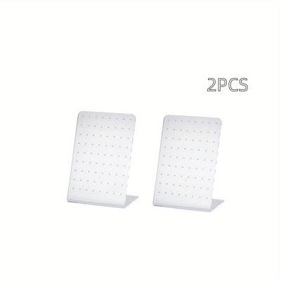Organizador de aretes acrílico con 72 orificios, 1/2/3/4/10 piezas, soporte para exhibición de joyería, transparente, ideal para venta al por menor, almacenamiento en casa, medidas 10.01 x 7.59 x 5.51 cm, torres para joyería