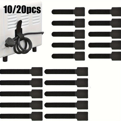 10/20 piezas, Organizadores de cables de electrodomésticos de cocina negros, Clips de gestión de cables de alambre metálico duradero para licuadoras, mezcladores, freidoras de aire, cocinas de presión y más, Diseño de clip seguro para una fácil gestión d