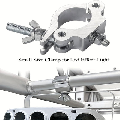 Gancho de sujeción para luces de escenario de aleación de aluminio, hebilla universal cruzada para andamios y accesorio conector para tubos redondos, compatible con focos LED PAR móviles de haz y spot