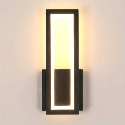 Luz de Pared LED Moderna - Blanco Cálido 3000K, Lámpara Interior de Acrílico Negro para Dormitorio, Sala de Estar, Pasillo y Escaleras
