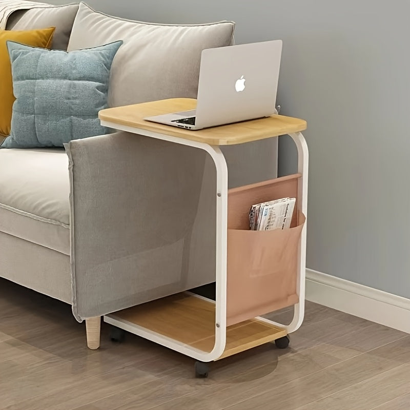 Mesa de café móvil, mesa pequeña y sencilla, mesa de esquina mini, mesa cuadrada pequeña, mesa lateral para sofá, mesa para computadora, mesa de cabecera.