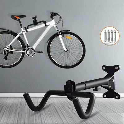 Soporte para bicicleta de metal resistente, soporte negro impermeable con gran capacidad de carga para uso en interiores/exteriores, 1 unidad