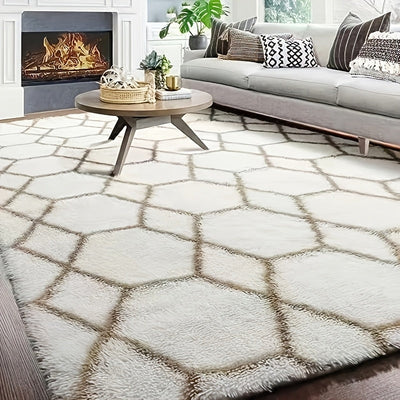 1 alfombra de felpa suave con diseño tie-dye, moderna y lujosa, absorbente, antideslizante, ideal para sala y dormitorio, decoración para el hogar, tapetes