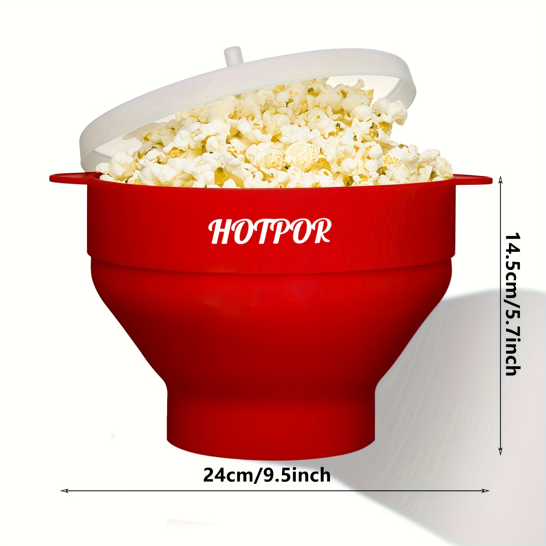 1pc Horno de Palomitas para Microondas HOTPOR, Material de Silicona, Tazón Plegable, Libre de PVC y Apto para Lavavajillas, Disponible en Varios Colores, Capacidad Grande de 3L para Uso Familiar