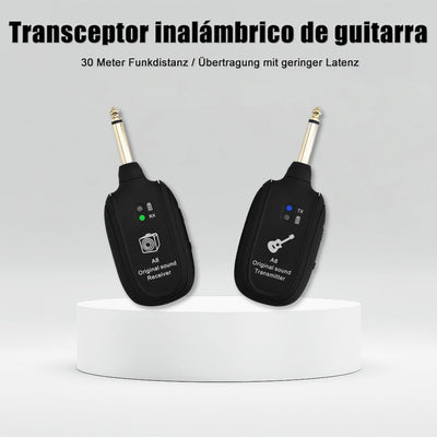 Sistema inalámbrico para guitarra/bajo: transmisor y receptor para guitarra eléctrica, pastillas acústicas e instrumentos de viento, y pastillas para bajo eléctrico | Transmisión de audio Hi-Fi para múltiples dispositivos