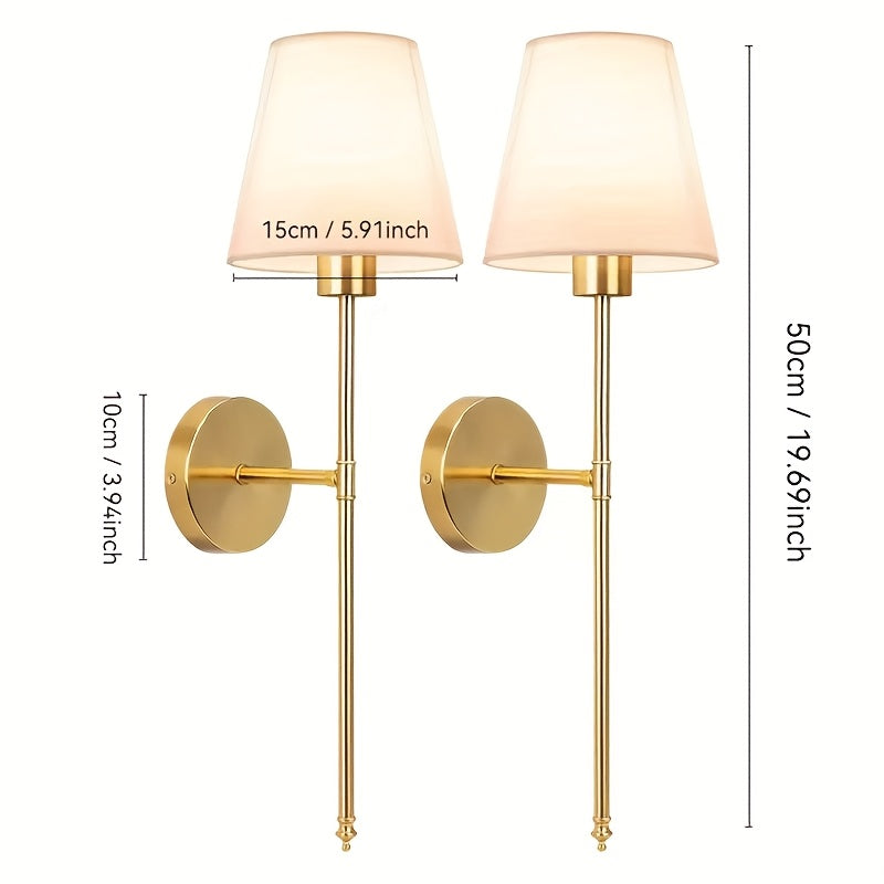 2 Paquetes de Apliques con Batería: Juego de 2 Luces Inalámbricas para Pared con Control Remoto - Lámpara Recargable de 10 Colores Dorado/ para Dormitorio y Pasillo, Decoración para Sala