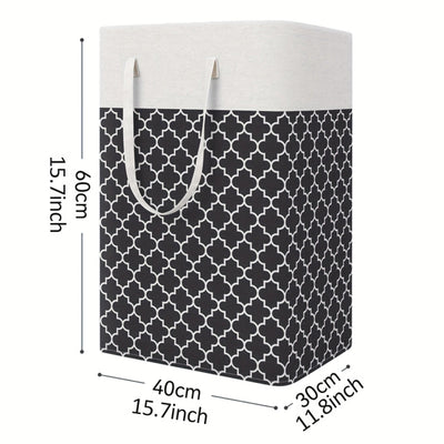 1pc Cesto de Ropa 75L Grande con Asas Extensibles, Cubierta de Tela, Cesto Plegable Alto para Ropa Sucia, Organizador de Lavandería, Bolsa de Almacenamiento para Juguetes, Accesorios para Dormitorio, Baño, Hogar y Familia, Accesorios para Lavandería, Col