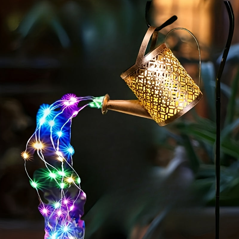 Lámpara de jardín inspirada en el estilo vintage, alimentada por energía solar - Fácil de instalar, ideal para decorar exteriores, iluminación de caravanas, porches y macetas de flores | Regalo perfecto para todas las ocasiones, iluminación festiva al ai