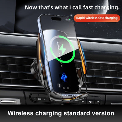 Soporte para Teléfono de Carga Inalámbrica Mejorado para Coche – Carga Rápida, Montaje en el Tablero Manos Libres para iPhone y Samsung Android, Material ABS, Forma Ovalada, Compatible con la Mayoría de Vehículos