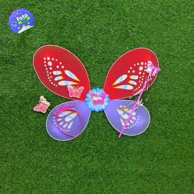Disfraz De Mariposa Hada Alas Diadema Varita Halloween OF491