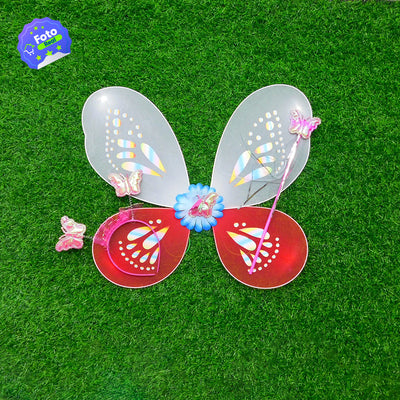 Disfraz De Mariposa Hada Alas Diadema Varita Halloween OF491